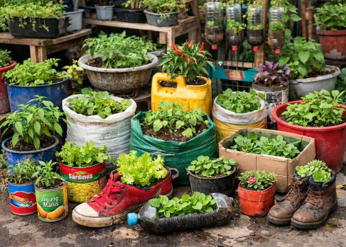 Hobi Berkebun Kian Diminati, Barang Bekas Jadi Media Tanam Kreatif