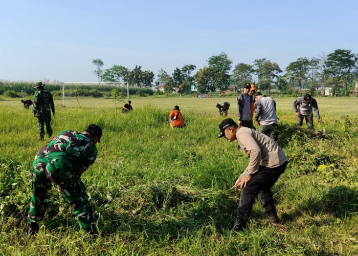 Bhabinkamtibmas, Hippam Mandiri dan Kelurahan Arjowinangun Karya Bhakti Lahan Kosong
