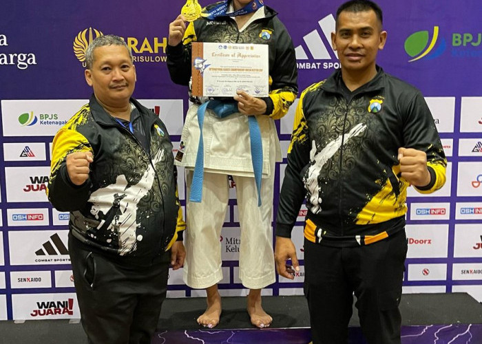 Anggota Sat Samapta Polres Kediri Jawara Internasional Karate Championship