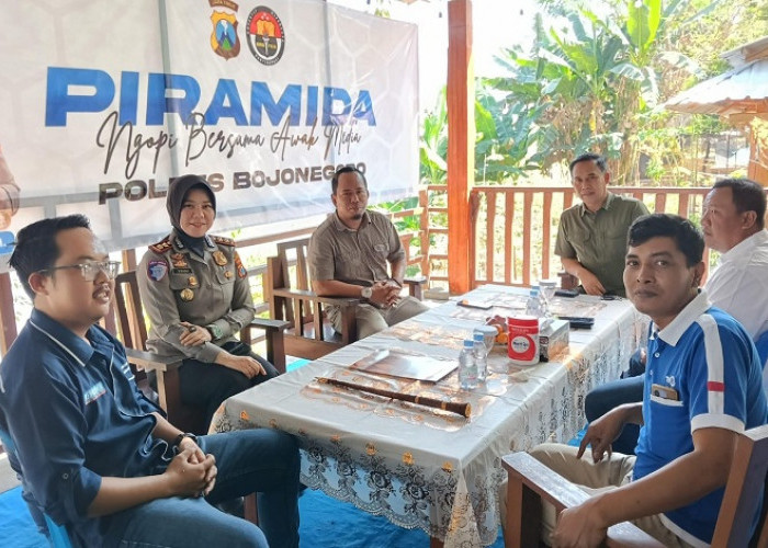Perkuat Sinergi, Kapolres Bojonegoro AKBP Yenni Diarty Ngopi Bareng Awak Media 