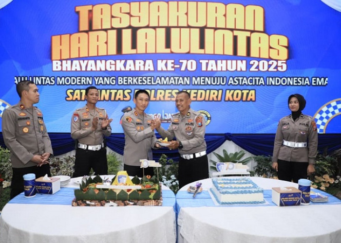 Hari Lalu Lintas Bhayangkara Ke-70, Kapolres Kediri Kota Tekankan Pentingnya Saving Life First di Jalan Raya