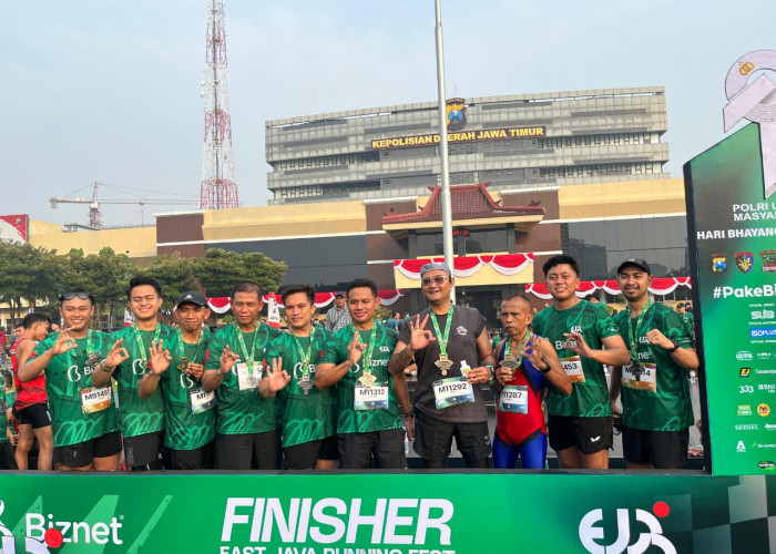 Polresta Banyuwangi Sabet Juara di East Java Running Fest 2025 Seri Surabaya