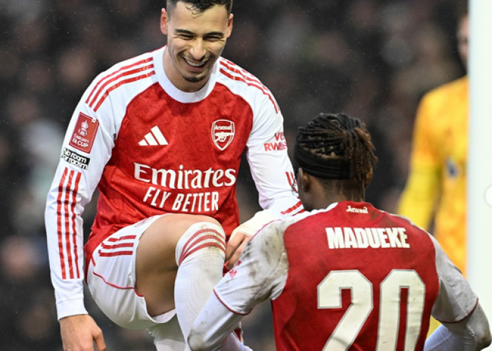 Martinelli Mengamuk! Arsenal Bangkit dan Gilas Portsmouth 4-1 di Piala FA