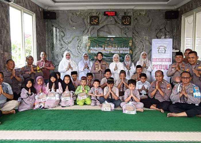 Tingkatkan Iman dan Kepedulian Sosial, Polsek Wiyung Gelar Binrohtal dan Santuni Anak Yatim