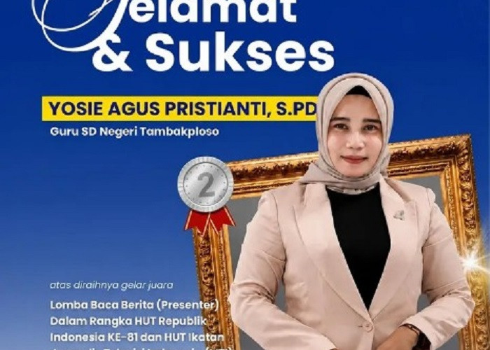 Yosie Guru SDN Tambakploso Juara 2 Presenter IJTI Lamongan, Kalahkan 130 Peserta