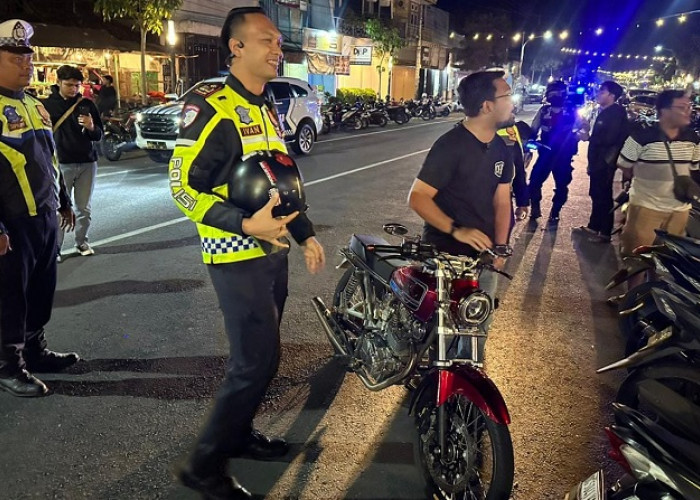 Satlantas Polres Nganjuk Tindak Balap Liar di Jalan Ahmad Yani