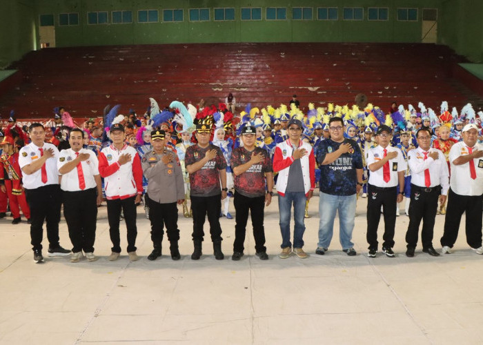 Kejurkab Drumband 2025 Resmi Dibuka, PDBI Gandeng Polres Nganjuk Hadirkan Ajang Prestasi Pelajar