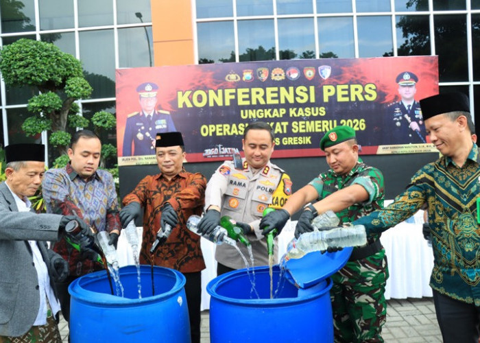 Ops Pekat Semeru 2026, Polres Gresik Ungkap 78 Kasus dan Amankan 85 Tersangka