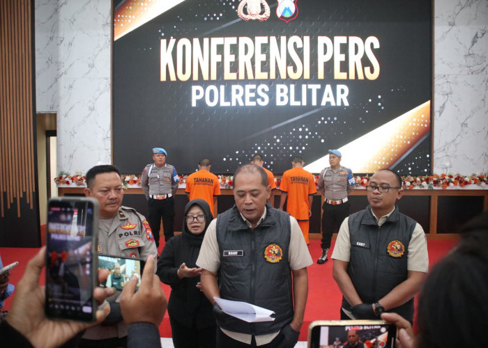 Ungkap Kasus Pengeroyokan, Sat Reskrim Polres Blitar Amankan 9 Pelaku