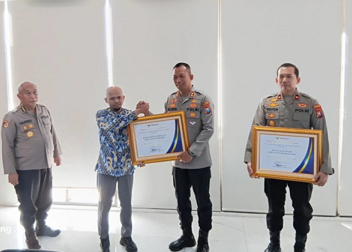 Polresta Sidoarjo Raih Penghargaan Pelayanan Sangat Baik dari Ombudsman RI 