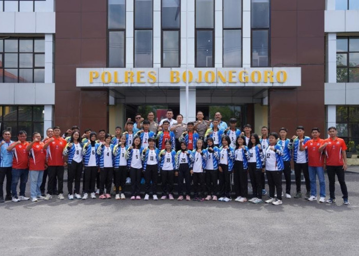 Kapolres Bojonegoro Lepas Tim Bola Voli U-18 Berlaga di Kejurprov Jatim