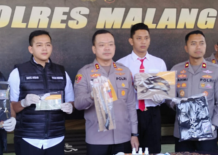 Polres Malang Tangkap Dua Pengunjung PSHT Bawa Sajam saat Pengesahan Anggota