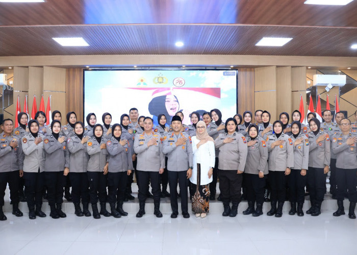 Polwan Polres Ngawi Ikuti Tasyakuran Hari Jadi Ke-78, Kapolres Beri Dukungan