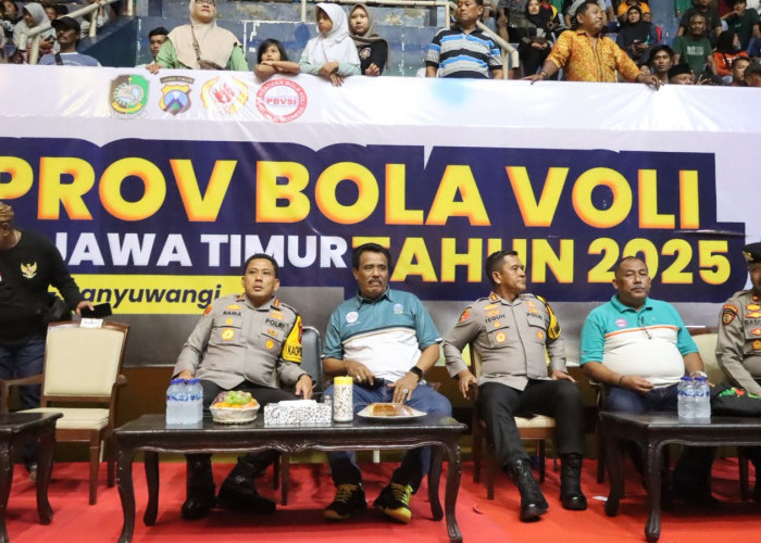 Semarak Kejurprov Voli U-19 Jatim, Kapolresta Banyuwangi Hadir Beri Dukungan Langsung