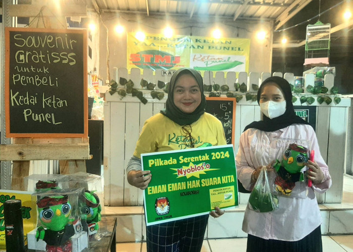 Kedai Ketan Punel Beri Souvenir Gratis, Ajak Warga Nyoblos di Pilkada 2024