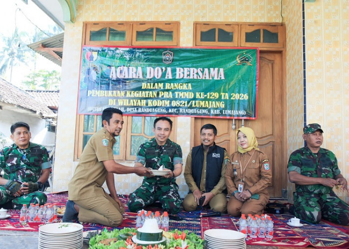 Diawali Pemotongan Tumpeng, Pra TMMD ke-129 di Lumajang Jadi Simbol Sinergi Membangun Desa Ledok Tempuro