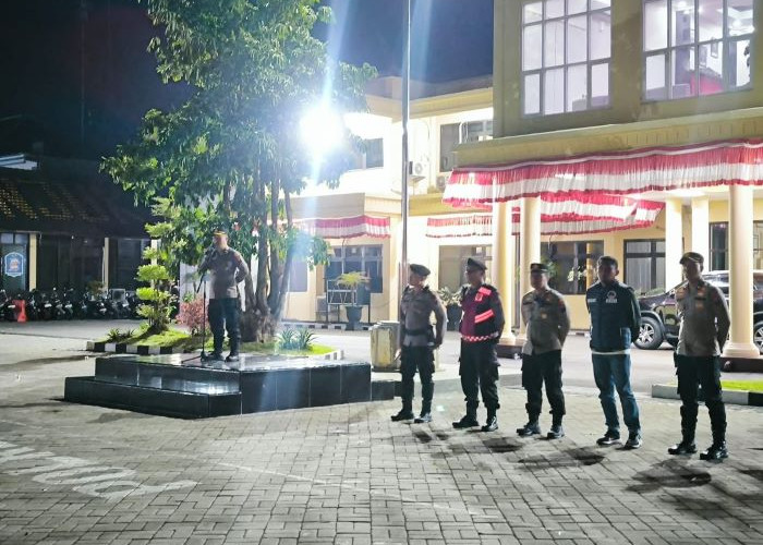 Patroli Skala Besar Polres Nganjuk Amankan Objek Vital dan Cipta Kondisi Kamtibmas