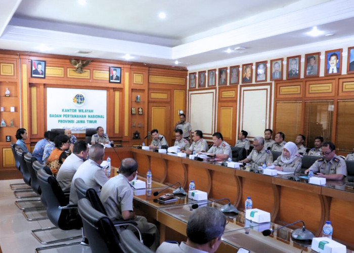 Wujudkan Komitmen Bersinergi Selesaikan Aduan, Kanwil BPN Jatim Terima Kunjungan Ombudsman RI Jawa Timur