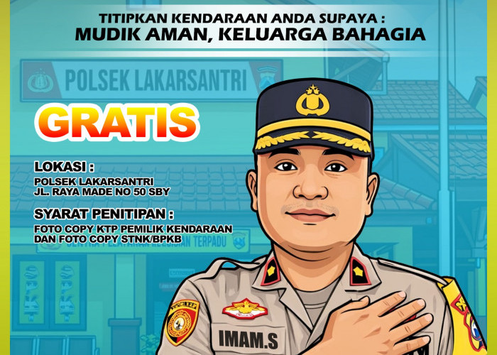 Beri Rasa Aman, Polsek Lakarsantri Buka Layanan Penitipan Kendaraan Gratis bagi Pemudik