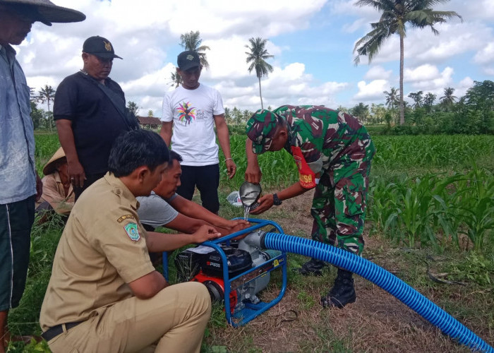 Kawal Program Pipanisasi, Babinsa Jokarto Dorong Ketersediaan Air untuk Tingkatkan Produksi Pertanian