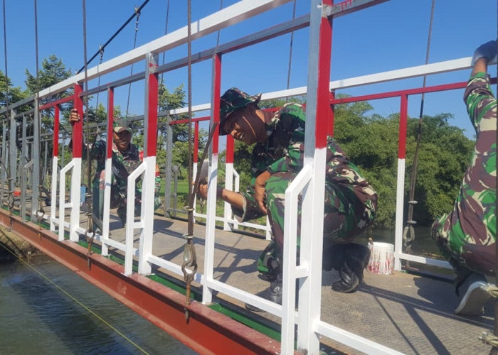 Jembatan Perintis Garuda di Pasrujambe Segera Rampung, Tinggal Penyetelan Seling dan Pengecatan