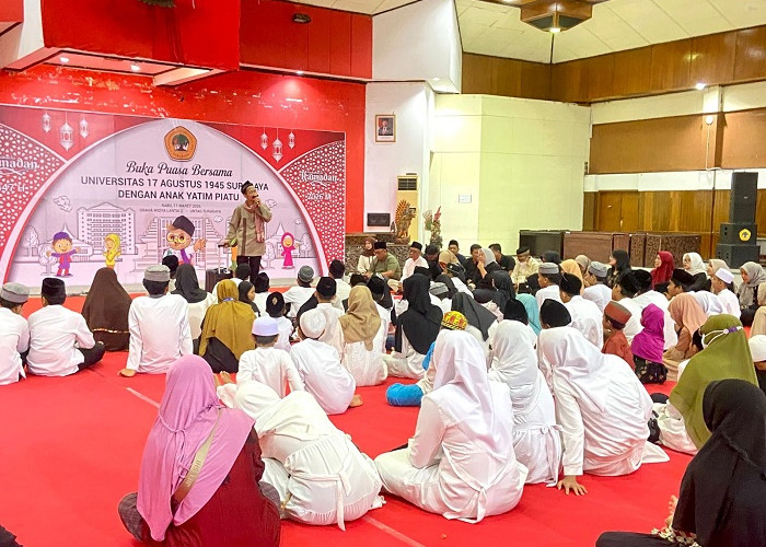 Menebar Berkah Ramadan, Untag Surabaya Rangkul Ratusan Anak Yatim Piatu Dalam Hangatnya Buka Bersama