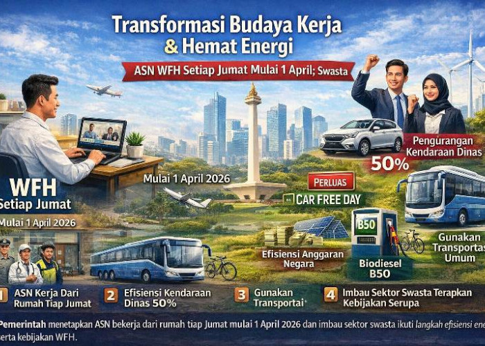 Transformasi Budaya Kerja dan Hemat Energi, ASN WFH Setiap Jumat Mulai April
