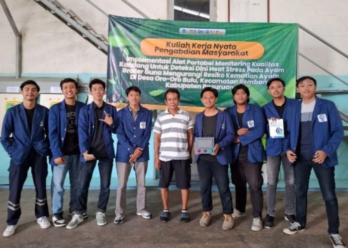 Tekan Kematian Ayam Broiler, Mahasiswa KKN ITS Hadirkan Inovasi Alat Portabel Deteksi Heat Stress