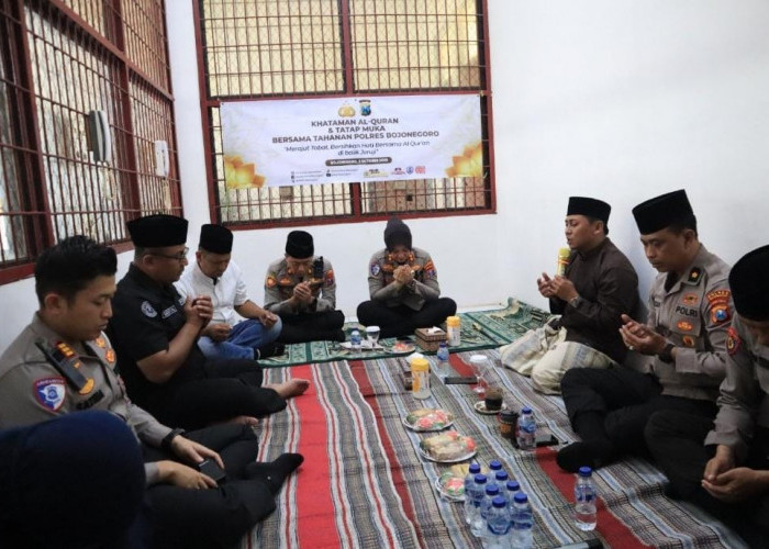 Rajut Pertobatan di Balik Jeruji, Polres Bojonegoro Gelar Khataman Alquran