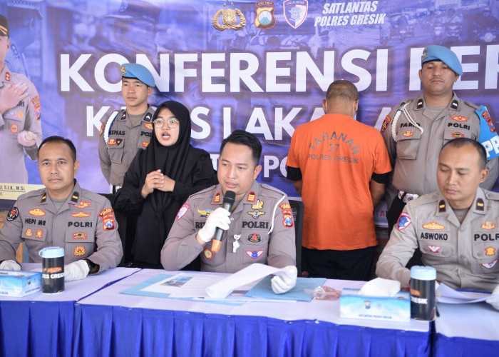 Satlantas Polres Gresik Tangkap Pelaku Tabrak Lari yang Tewaskan Seorang Remaja