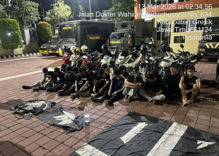 Patroli Polres Gresik Amankan 21 Pelajar Konvoi Sahur on the Road