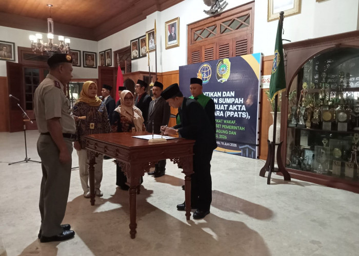 Kantah ATR/BPN Kabupaten Tulungagung Lantik 5 Camat Jadi PPATS