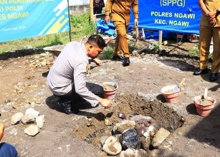 Polres Ngawi Gelar Groundbreaking SPPG Polri untuk Dukung Pemenuhan Gizi Masyarakat