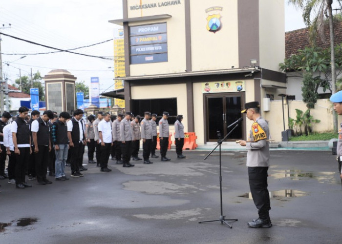 Kapolres Kediri Kota Pimpin Apel Siaga Pengamanan Nataru, Pastikan Keamanan Warga