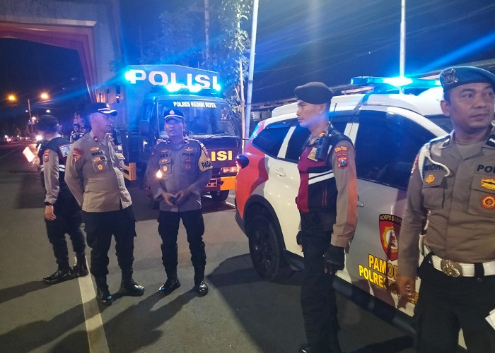 Jaga Stabilitas Kamtibmas, Polres Kediri Kota Tetap Gelar Patroli Gabungan