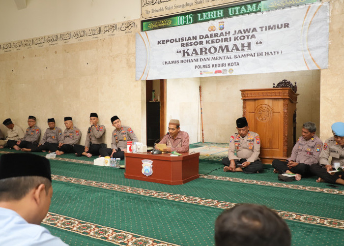 Polres Kediri Kota Gelar Karomah, Perkuat Keimanan Personel di Bulan Rajab