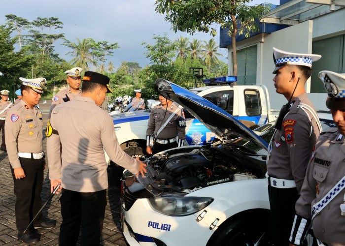 Kapolresta Banyuwangi Gelar Cek Ranmor Dinas Lantas, Pastikan Kesiapan Pelayanan dan Pengamanan