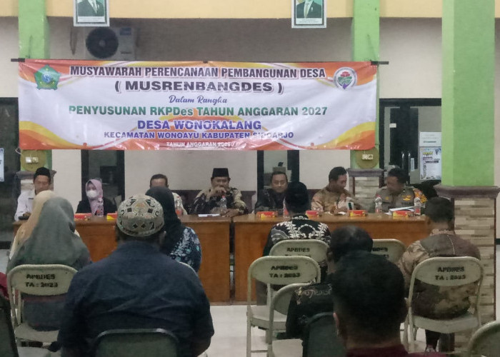 Penyusunan RKPDes 2027, Pemdes Wonokalang Wonoayu Gelar Musrenbangdes Serap Aspirasi Warga