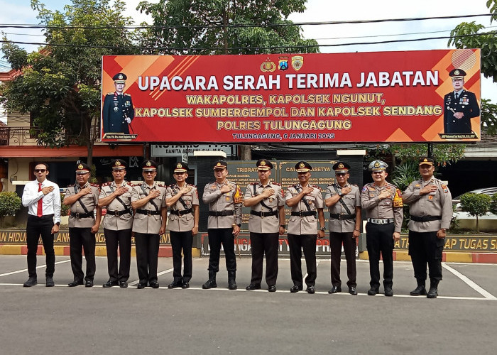 Wakapolres Tulungagung dan Tiga Kapolsek Jalani Rotasi