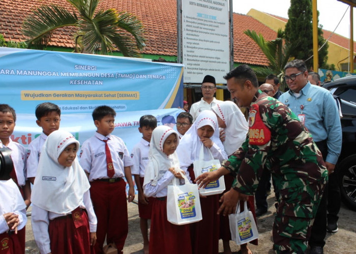 TMMD Kodim 0816/Sidoarjo Peduli Anak Sekolah, Edukasi Kesehatan Langkah Awal Generasi Hebat