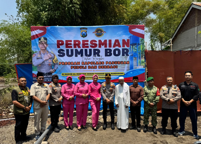 Polres Pasuruan Bangun Sumur Bor untuk Kebutuhan Air Masyarakat 