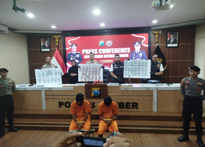 Polres Jember Tangkap Dua Pengedar Uang Palsu, Total Barang Bukti Rp52 Juta