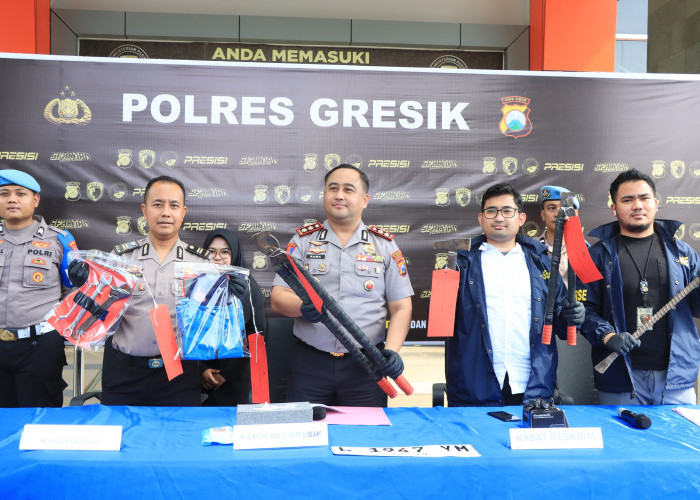 Polres Gresik Ringkus Komplotan Residivis Pencuri Kabel PLN Lintas Daerah