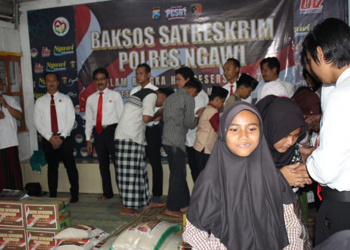 Peringati Hari Jadi Reserse Polri ke-78, Satreskrim Polres Ngawi Gelar Bakti Sosial dan Doa Bersama