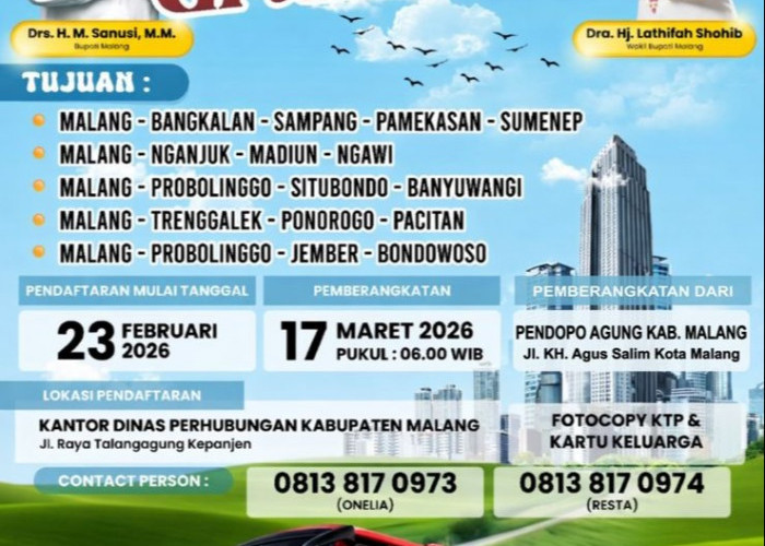 Ringankan Beban Pekerja, Pemkab Malang Siapkan 7 Bus Mudik Gratis 2026 untuk Lima Rute Utama