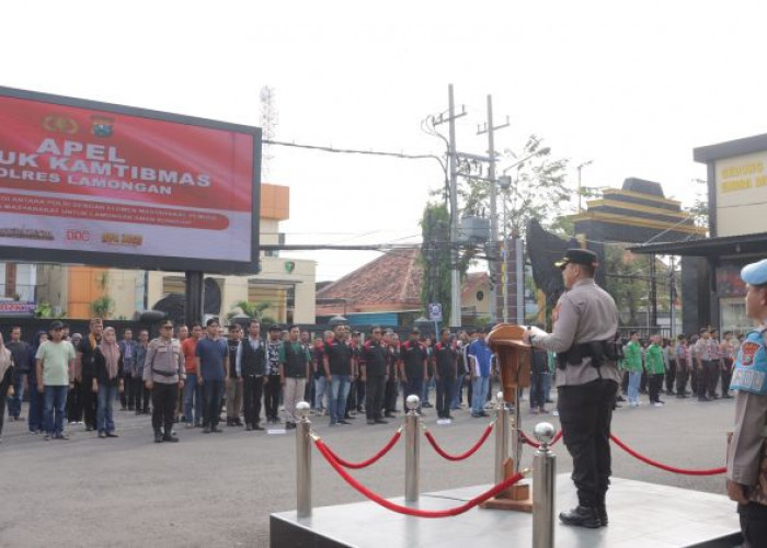 Kapolres Lamongan Pimpin Apel Gelar Sabuk Kamtibmas, Perkuat Sinergitas