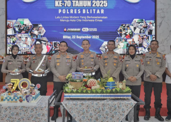 Satlantas Polres Blitar Gelar Syukuran Peringatan HUT Ke-70 Lantas