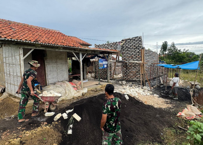 Dinding Rumah Mulai Menjulang, Satgas TMMD 127 Kebut RTLH Milik Sami