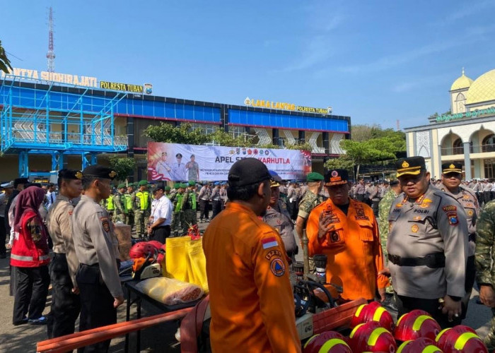 Hadapi Kemarau Panjang, Polresta Tuban bersama Instansi Lintas Sektoral Siaga Bencana Karhutla