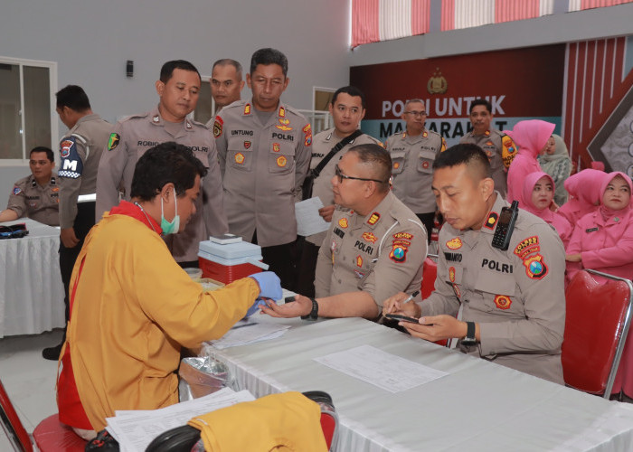 Polres Blitar Gelar Donor Darah dalam Rangka Hari Bhayangkara ke-79